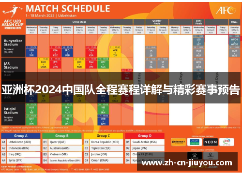 亚洲杯2024中国队全程赛程详解与精彩赛事预告